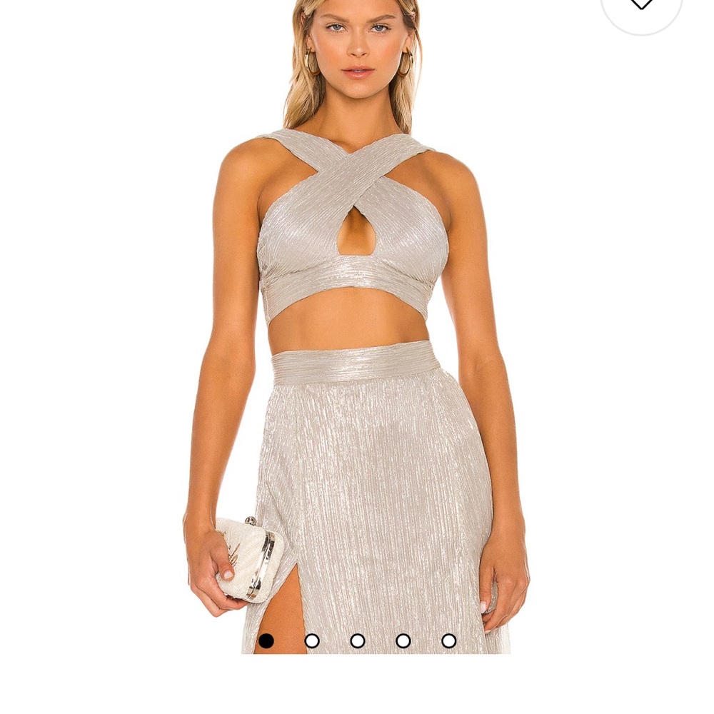 Nookie Alchemy Shimmering Silver Crop
